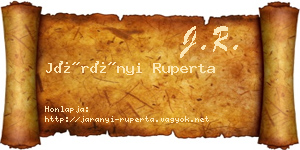 Járányi Ruperta névjegykártya